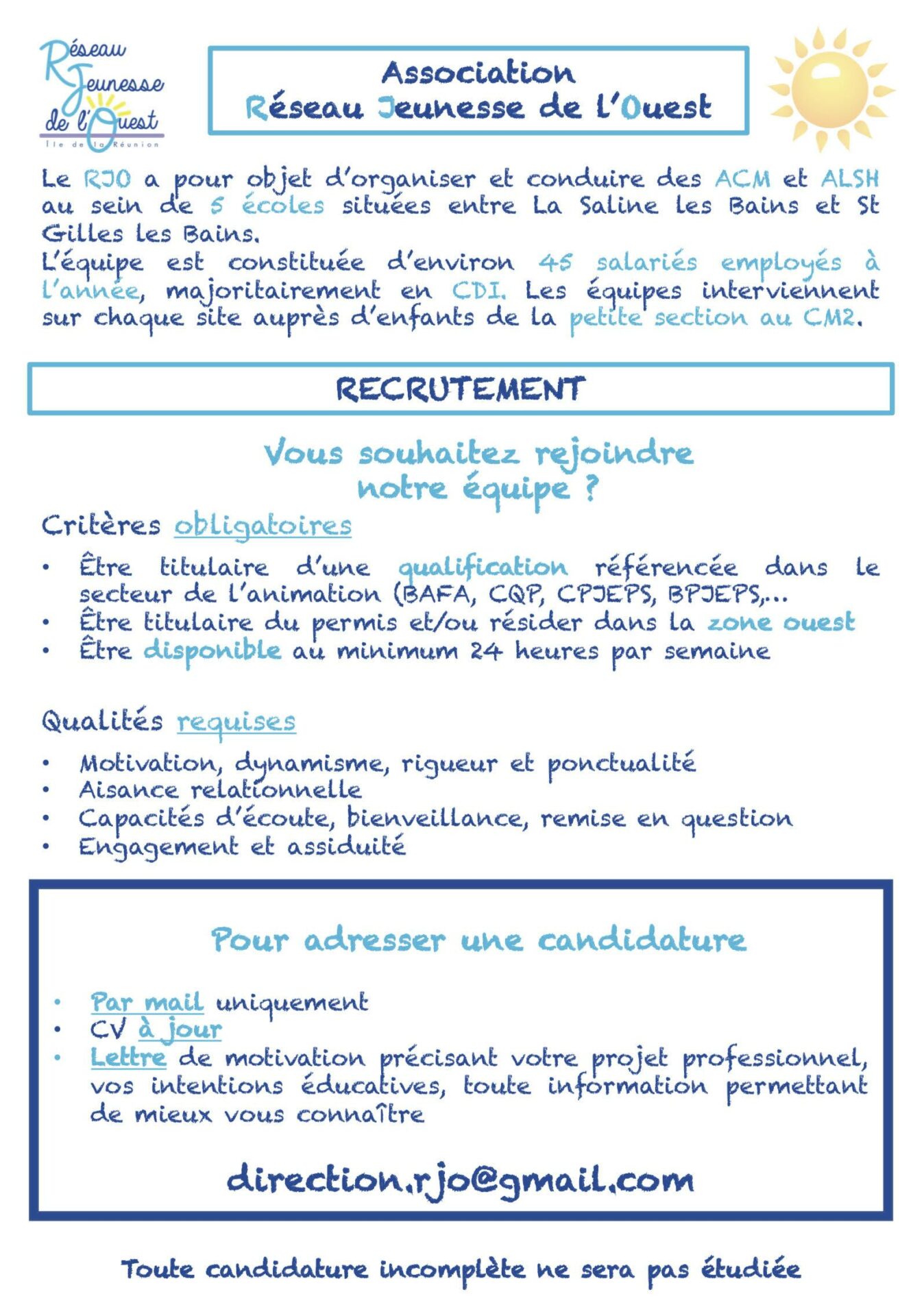 You are currently viewing Avis de Recrutement Association Réseau Jeunesse de l’Ouest