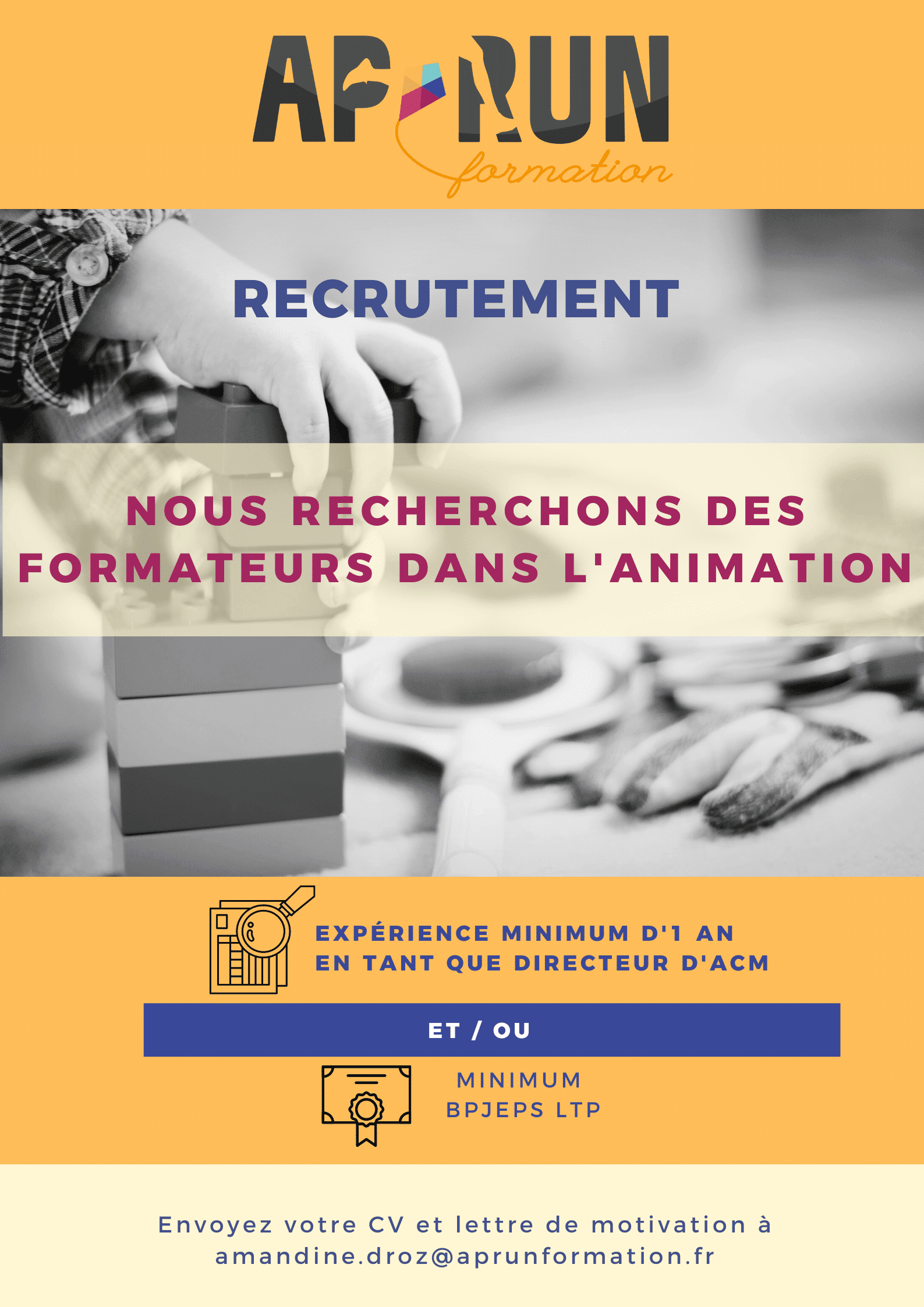 You are currently viewing Recrutement formateur animation